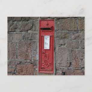British wall brev box vykort