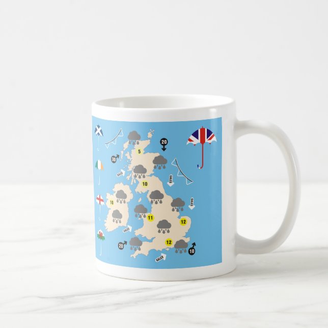 British Weather Forecast Karta Kaffemugg (Höger)