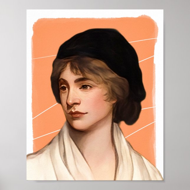 British Writer Mary Wollstonecraft illustration Poster (Framsidan)