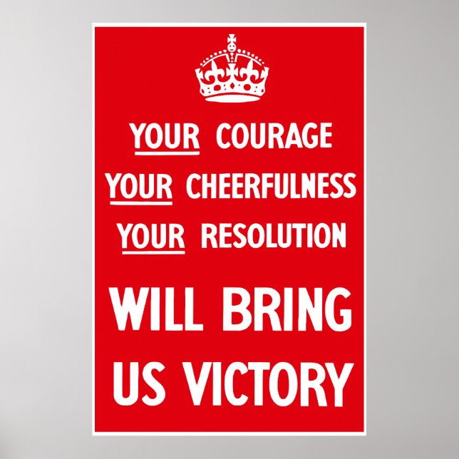 British WW2 Propaganda - Gräns Poster (Framsidan)