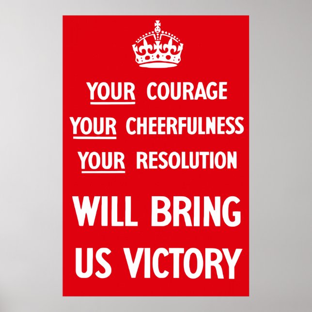 British WW2 Propaganda Poster (Framsidan)