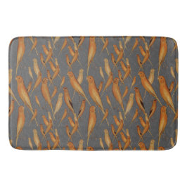 British Yorkshire Canary Grått Brocade Background Badrumsmatta