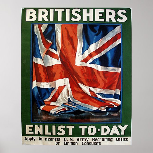 Britisherrar Enlist Today Poster (Framsidan)
