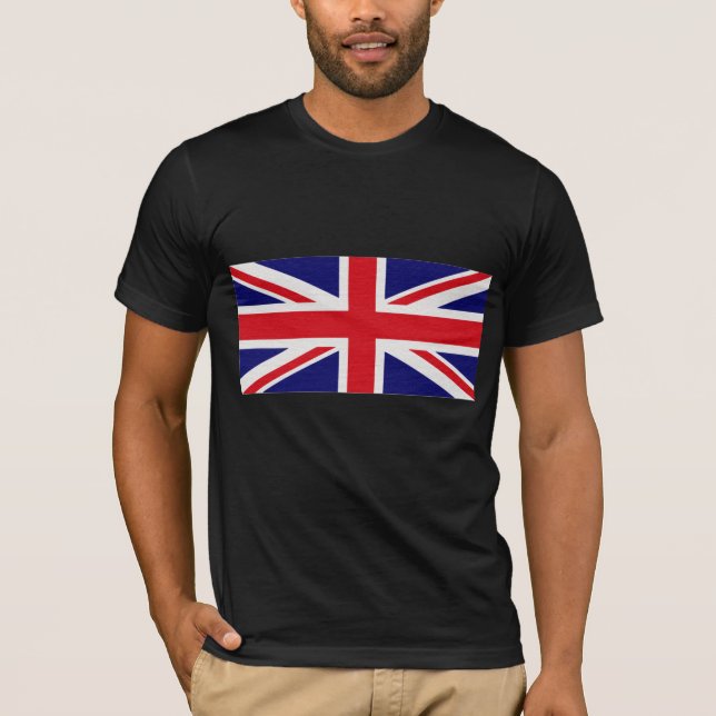 Britiska (UK) Flagga Tee Shirt (Framsida)