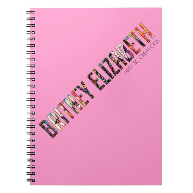 Britney Elizabeth logotyp Anteckningsbok (Framsidan)