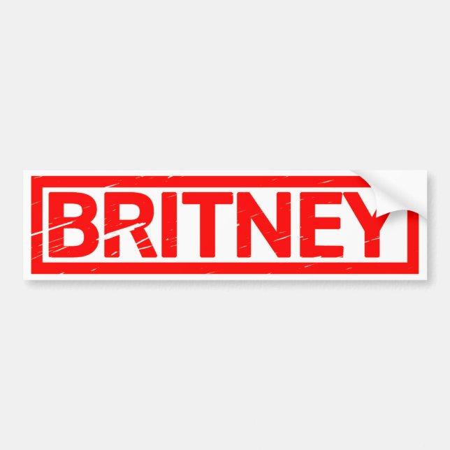 Britney Frimärke Bildekal (Framsidan)