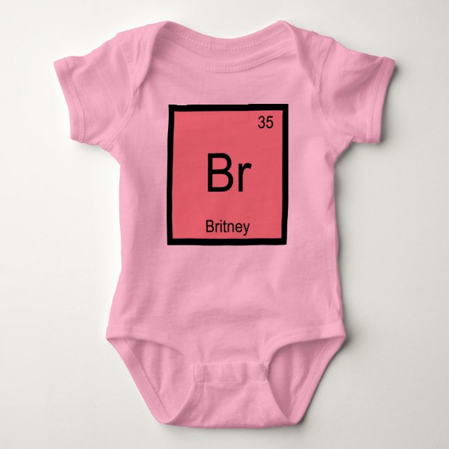 Britney Namn kemi Inslag Periodic Bord T-shirt (Framsida)