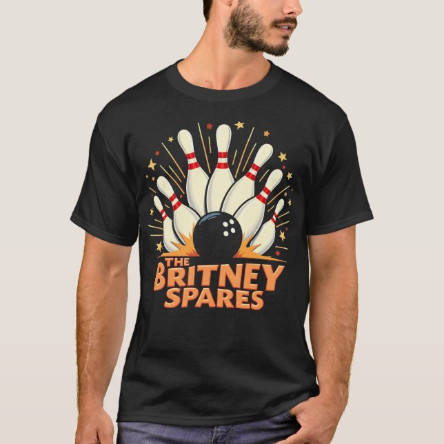 Britney Spares Bowling Team T Shirt (Framsida)