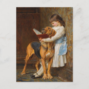 Briton Riviere - Reading Lesson, Obligatorisk peda Vykort