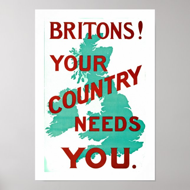Britoner! Din Land behöver dig Poster (Framsidan)