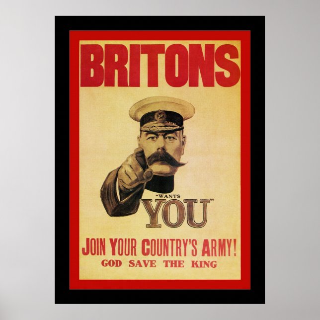 Britoner ~ Gå med din Land armé! Poster (Framsidan)