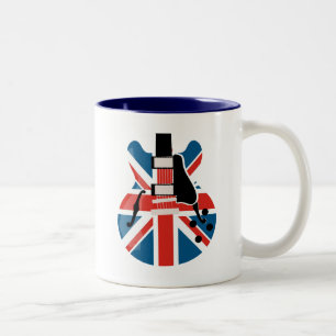 Britpop gitarr Två-Tonad mugg