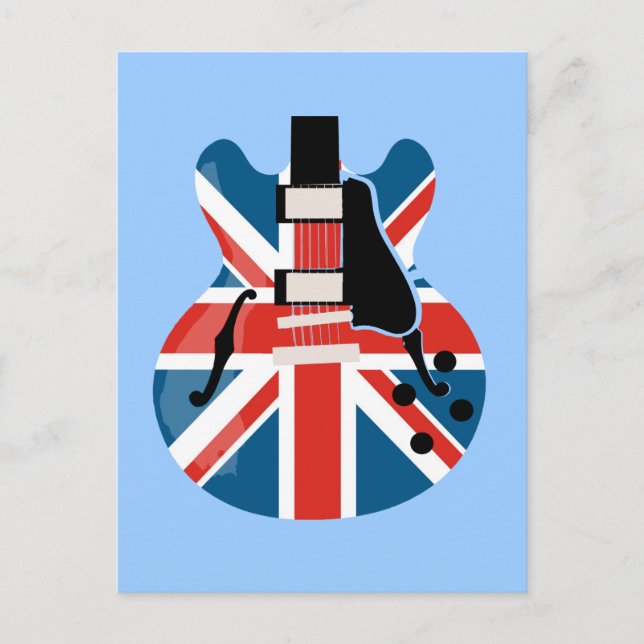 Britpop Guitar Vykort (Framsida)