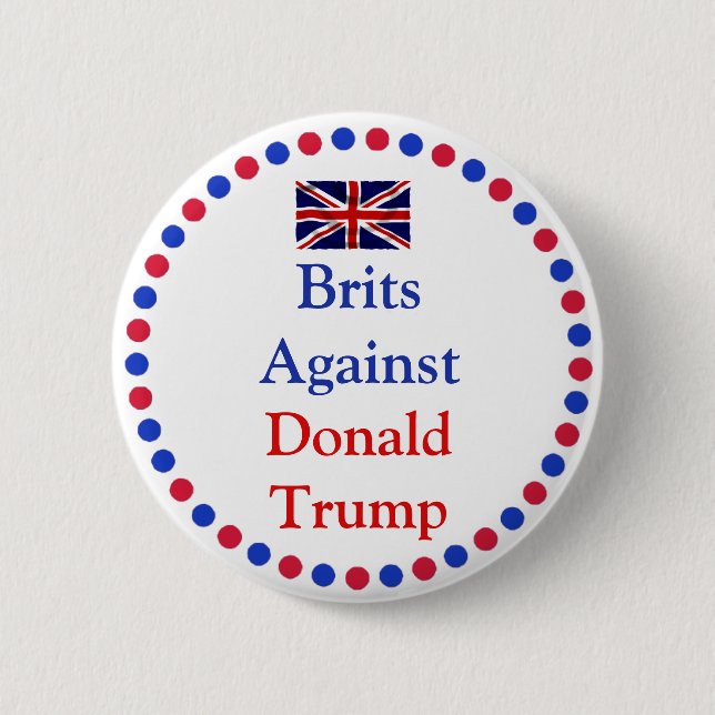Brits Against Donald Trump Button Knapp (Framsida)