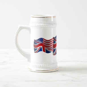 Britt-Amerikan som vinkar flagga Sejdel