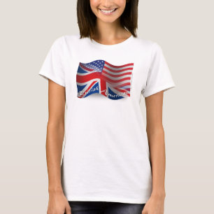 Britt-Amerikan som vinkar flagga T-shirt