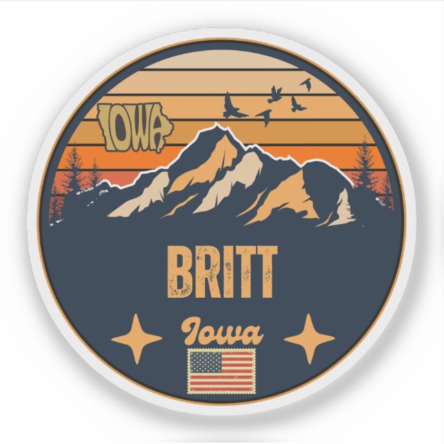 Britt, Iowa, USA Klistermärken (Framsida)