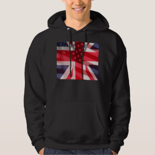 Britt och amerikanska flaggan hoodie