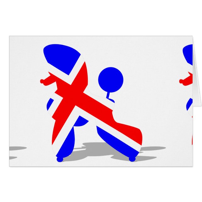 Britt pudel hälsningskort (Framsidan Horizontal)