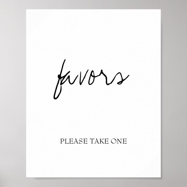 Brittany Black Kalligrafi Bröllopsgåvor Skylt (Framsidan)