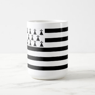 Brittany Bretagne frankrike region flagga Kaffemugg