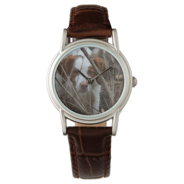 Brittany Classic Brown Leather Armbandsur (Framsida)