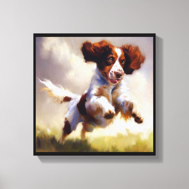 Brittany Dog  Canvastryck (Framsida)