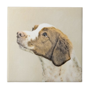 Brittany-färgning - Cute Original Hund Art Kakelplatta
