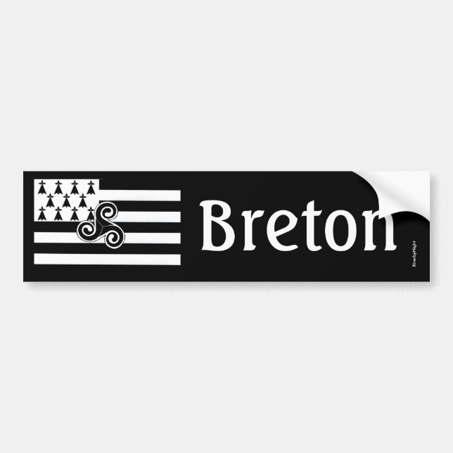 Brittany flagga (Breton) Bildekal (Framsidan)