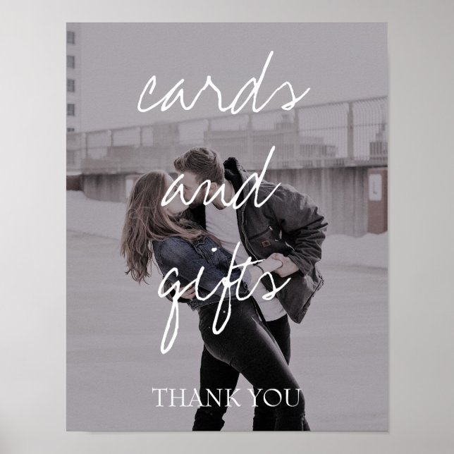 Brittany Foto Vita Kalligrafikort Gåvor Skylt (Framsidan)