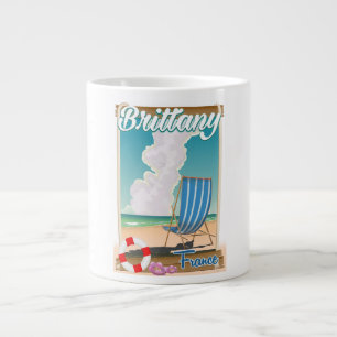 Brittany Frankrike-strand-reseaffisch Jumbo Mugg