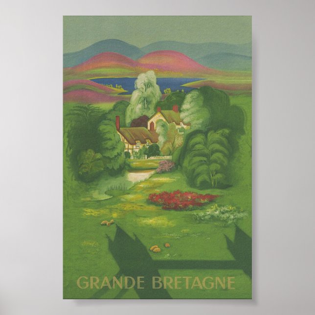 Brittany Frankrike Vintage resor Poster (Framsidan)
