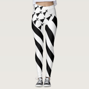 Brittany (Gwenn-ha-du) flagga Leggings