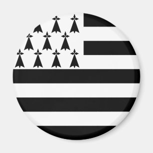 Brittany (Gwenn-ha-du) flagga Magnet