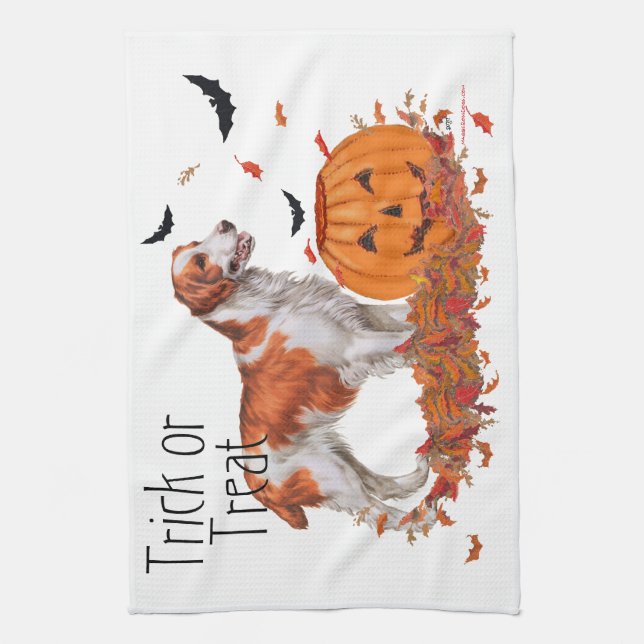 Brittany Halloween Kökshandduk (Vertikal)