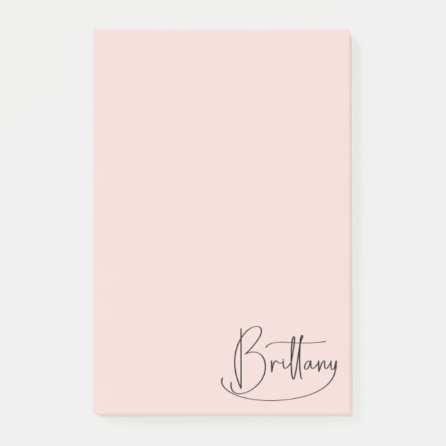 Brittany Handskriftlig Namnteckning Decorative Y  Post-it Block (Framsida)