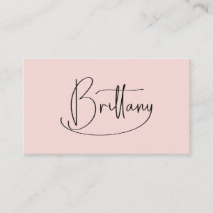 Brittany Handskriven Signatur Dekorativ Y Röda kin Visitkort