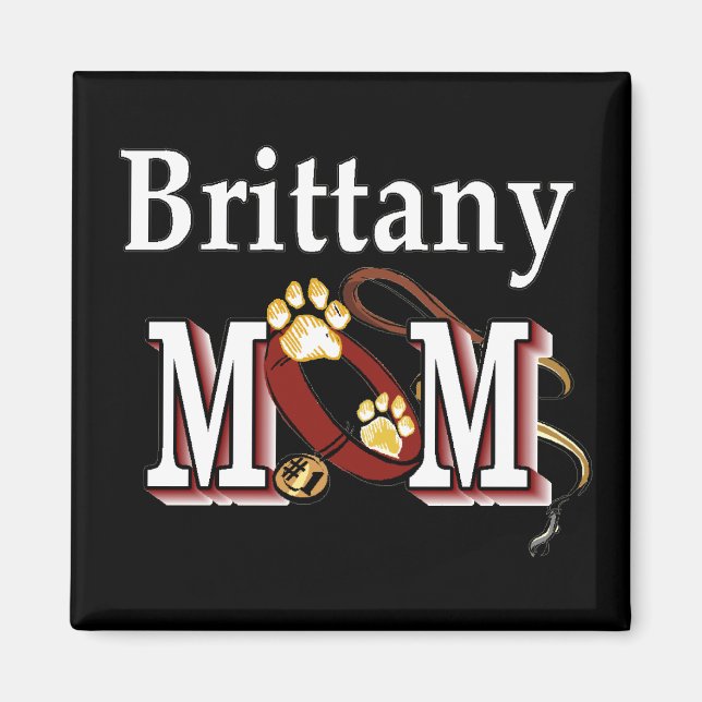 Brittany Hund MAMMA Magnet (Framsidan)