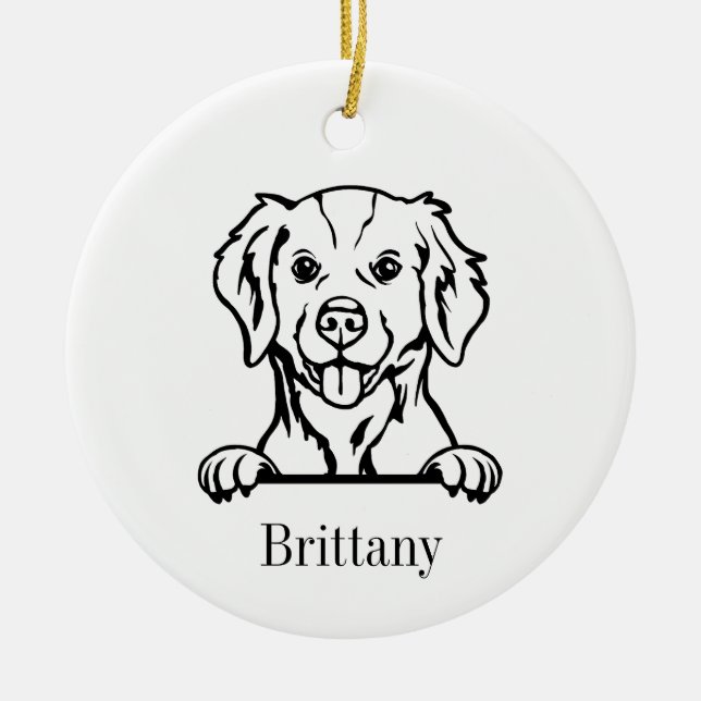 Brittany hund ornament (Framsidan)