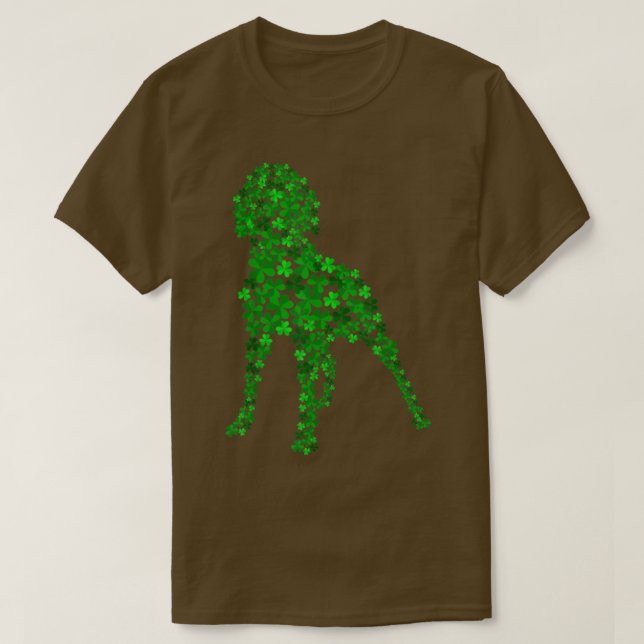 Brittany Hund Shamrock Löv St Patrick Day T Shirt (Design framsida)