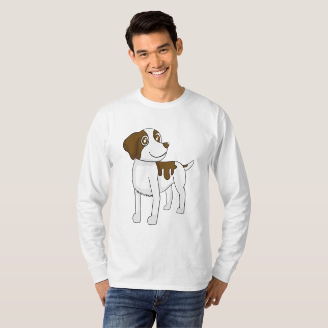 Brittany hund T-Shirt (Hel framsida)