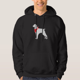 Brittany Hund Wearing Red Bandana Hoodie