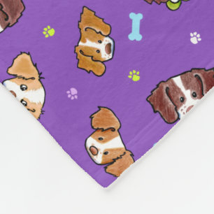 Brittany Hundar KiniArt Fleece Blanket