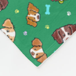 Brittany Hundar KiniArt Fleece Blanket