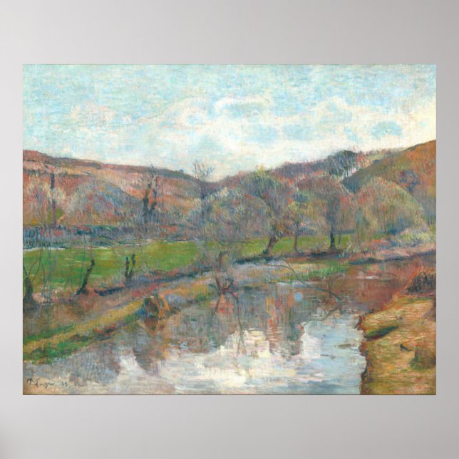 Brittany Landscape - Paul Gauguin Fine Art Poster (Framsidan)