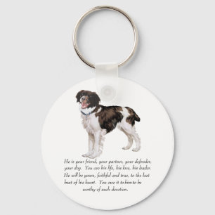 Brittany- minnessak - hanhund nyckelring