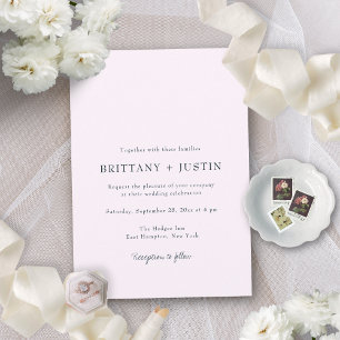 Brittany Modern Black Script Bröllop med OSA Inbjudningar