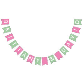 Brittany och David möhippabaner Vimplar