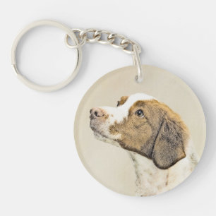 Brittany Painting - Cute Original Hund Art