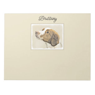 Brittany Painting - Cute Original Hund Art Anteckningsblock